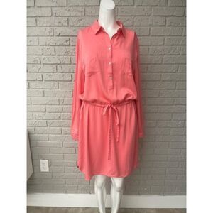 Crew Clothing Company Long Sleeve Utility Dress Size 14